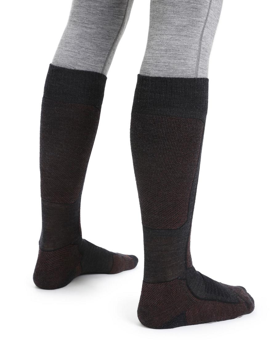 Skarpety Icebreaker Merino Ski+ Medium Over the Calf Męskie Czarne | PL 1920LISH